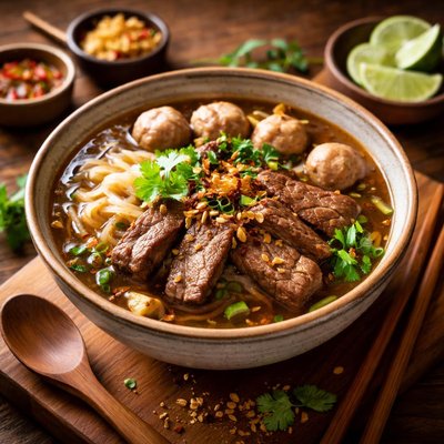 Image of Thai Beef Noodle Soup Gwaytio Nuea Nam