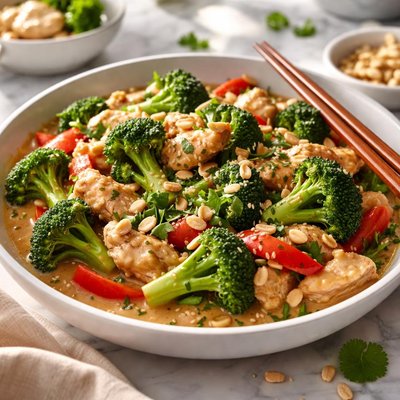 Image of Thai Chicken and Broccoli with Peanut Sauce