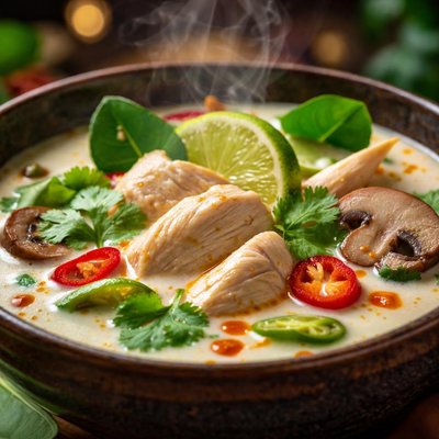 Image of Thai Chicken and Coconut Soup Tom Kha Kai