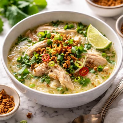 Image of Thai Chicken and Rice Soup Kao Tom Gai