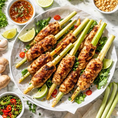 Image of Thai Chicken Lemon Sticks Gai Pun Ta Craiy