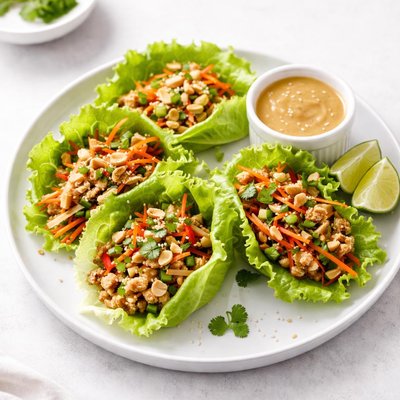 Image of Whole30 Thai Chicken Lettuce Wraps
