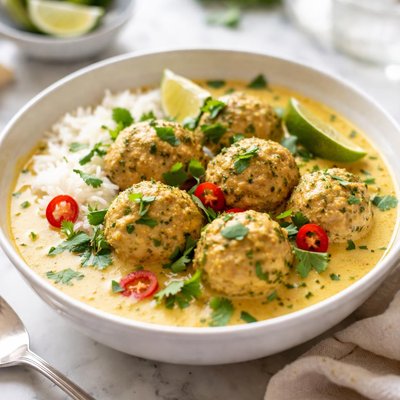Image of Thai Chicken Meatball Curry Slow Cooker
