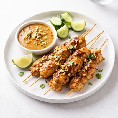 Image of Thai Chicken Satay and Peanut Sauce
