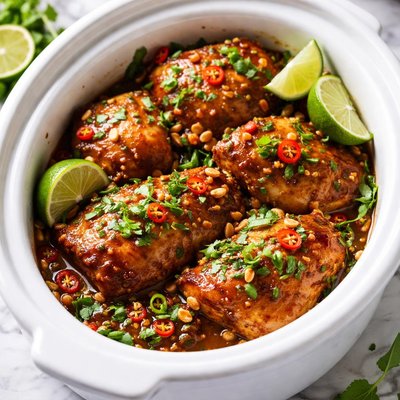 Image of Thai Chicken Thighs Crock Pot