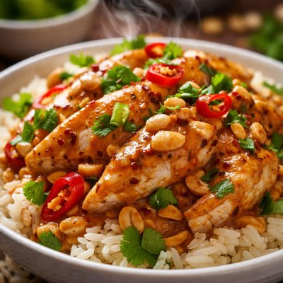 Image of Thai Chicken with Spicy Peanut Sauce