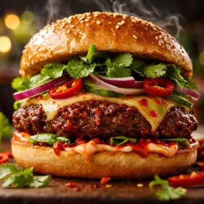 Image of Thai Chili Beef Burger