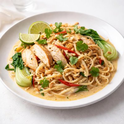 Image of Thai Coconut Rice Noodles with Chicken