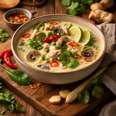 Image of Thai Coconut Soup Tom Kha Kai