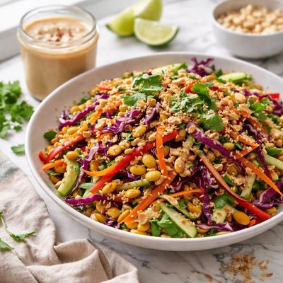 Image of Thai Cole Slaw Salad and Dressing
