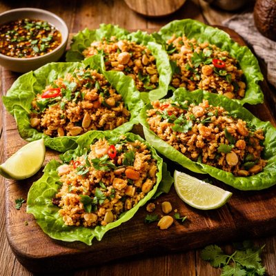 Image of Thai Crispy Rice Lettuce Wraps