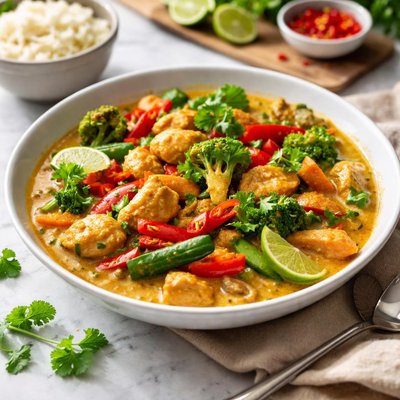 Image of Thai Curry Chicken and Vegetable Stir Fry