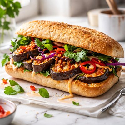 Image of Thai Eggplant Sandwich