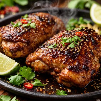 Image of Thai Grilled Chicken Thighs for 2