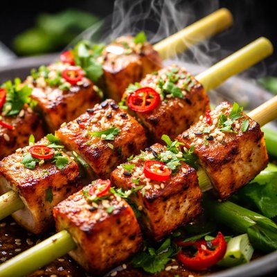 Image of Thai Lemongrass Tofu Skewers