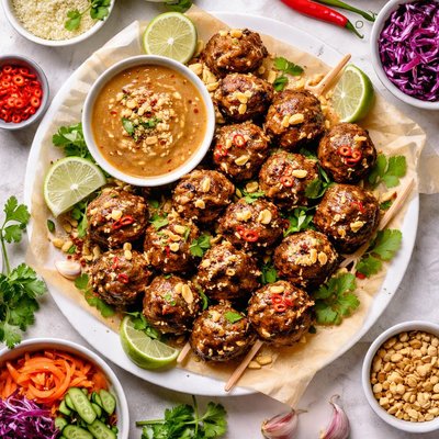 Image of Thai Meatballs with Sateh