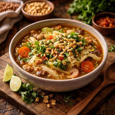 Image of Thai Napa Cabbage and Peanut Soup
