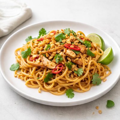 Image of Thai Noodles with Peanut Sauce
