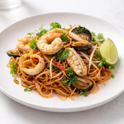 Image of Thai Noodles with Seafood