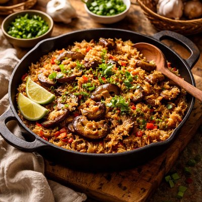 Image of Thai Oven Baked Rice with Shiitake Mushrooms