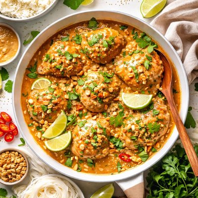 Image of Thai Peanut Coconut Chicken