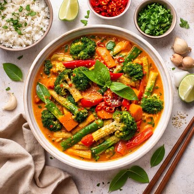 Image of Thai Red Curry Vegetables