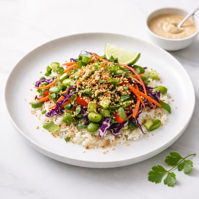 Image of Thai Rice Salad with Peanut Dressing