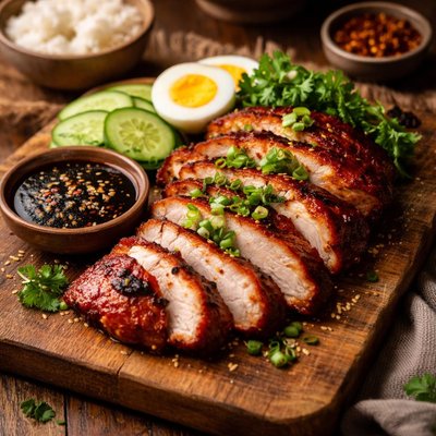 Image of Thai Roast Red Pork Moo Daeng
