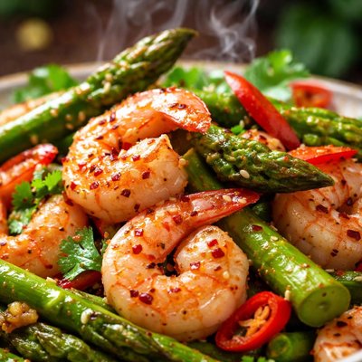 Image of Thai Shrimp and Asparagus