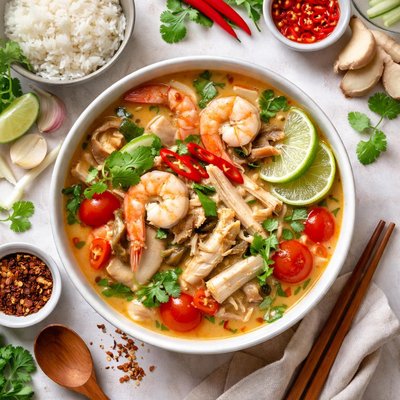 Image of Thai Shrimp and Chicken Soup