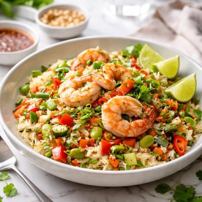 Image of Thai Shrimp and Fresh Vegetable Rice