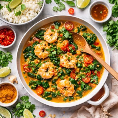 Image of Thai Shrimp Spinach Curry