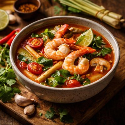 Image of Thai Soup with Shrimp and Lemon Grass