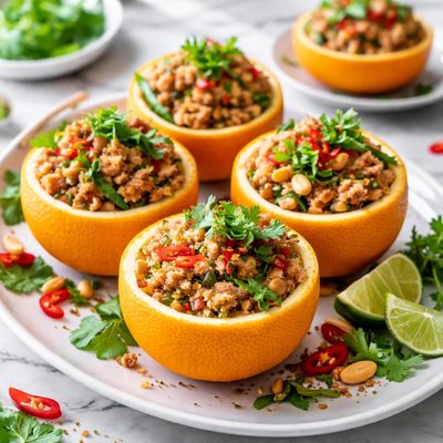 Image of Thai Stuffed Spicy Oranges Ma Gur