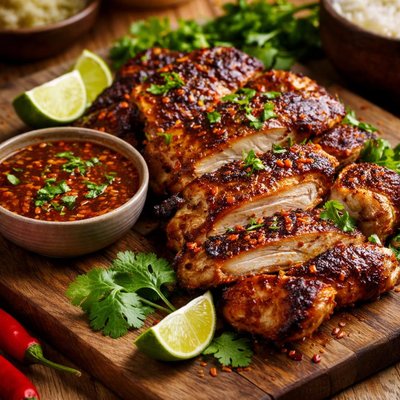 Image of Thai Style Grilled Chicken W Spicy Sweet and Sour Dipping Sauce