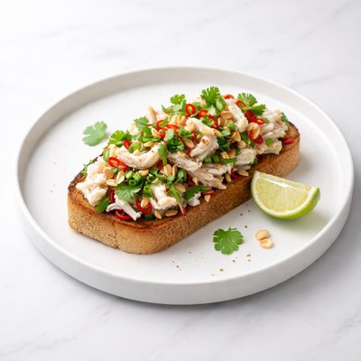 Image of Thai Style Open Crab Meat Sandwich