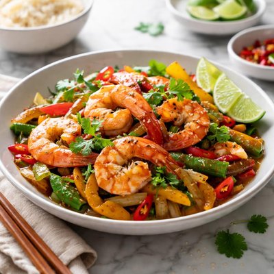 Image of Thai Style Prawn Shrimp Stir Fry