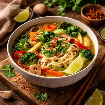 Image of Thai Vegetable Noodle Soup My Way