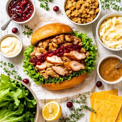 Image of Thanksgiving on a Bun