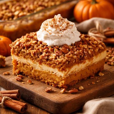 Image of Thanksgiving Pumpkin Crunch Cake Dessert