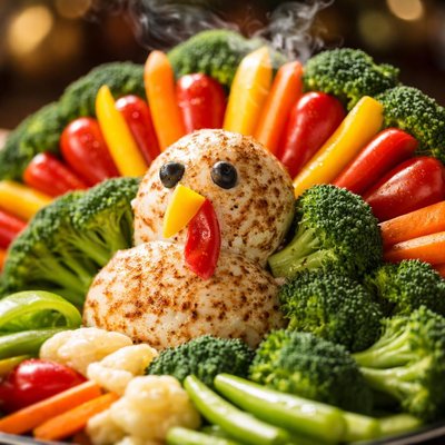 Image of Thanksgiving Turkey Veggie Tray