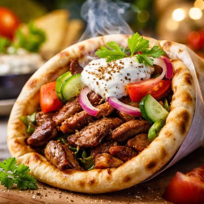 Image of The Authentic Greek Gyro a Greek Grill Party
