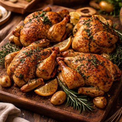 Image of The Best Baked Cornish Game Hens
