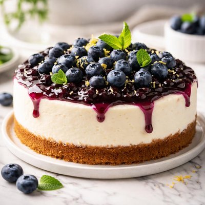 Image of The Best Blueberry Cheesecake