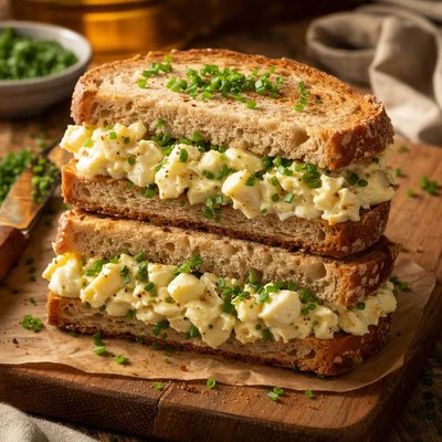 Image of The Best Easiest Egg and Chive Sandwich