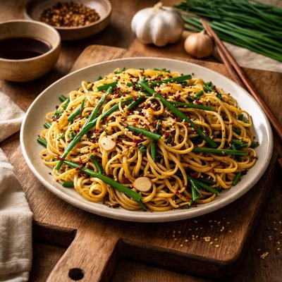 Image of The Best Garlic Chives Noodles
