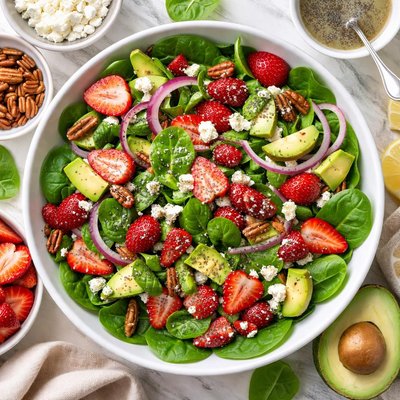 Image of The Best Spinach Strawberry Salad