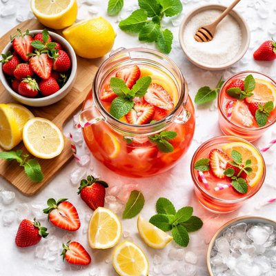 Image of The Best Strawberry Lemonade Ever