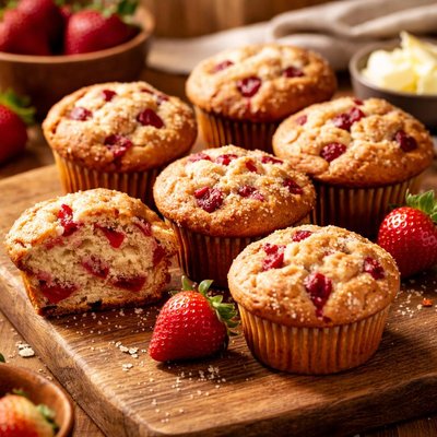 Image of The Best Strawberry Muffins