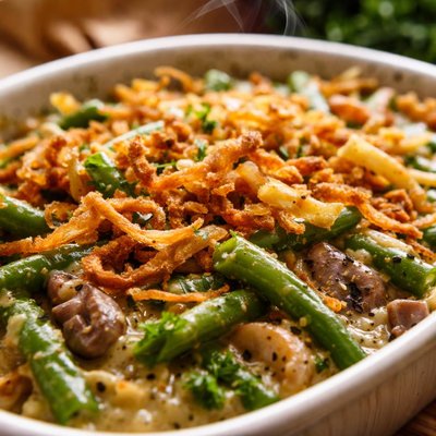 Image of The Best Vegan Green Bean Casserole